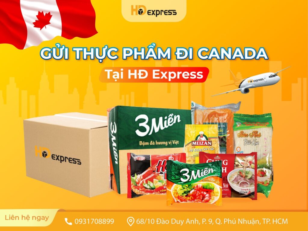 GỬI THỰC PHẨM ĐI CANADA TẠI HĐ EXPRESS