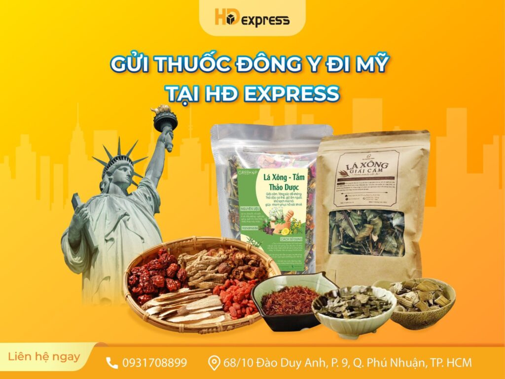GỬI THUỐC ĐÔNG Y ĐI MỸ TẠI HĐ EXPRESS