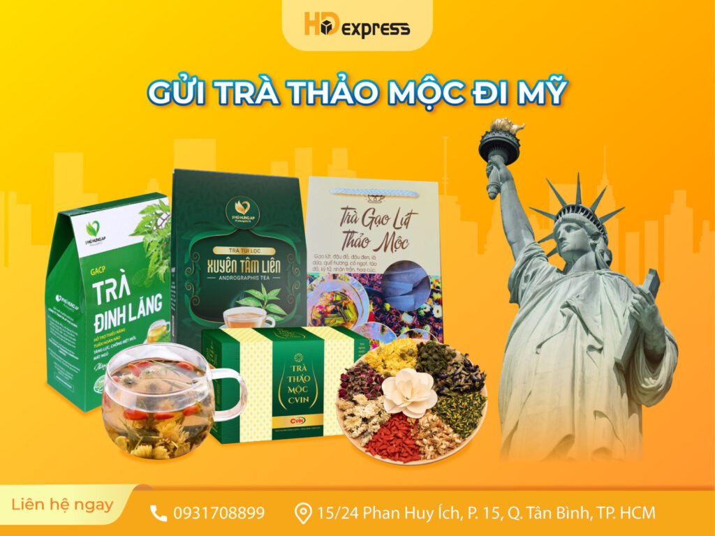 Gửi trà thảo mộc đi Mỹ giá rẻ 2024