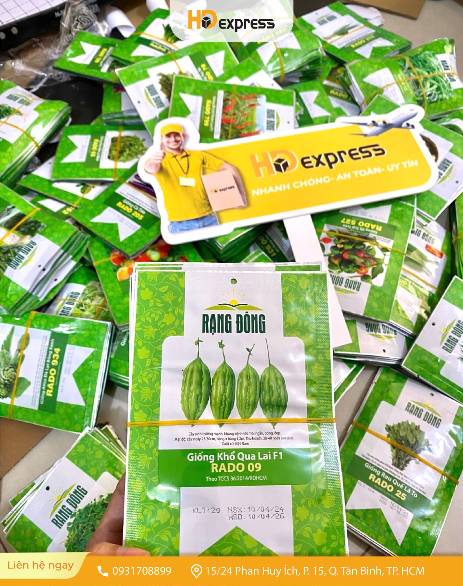 Hạt giống gửi đi Mỹ tại HĐ Express