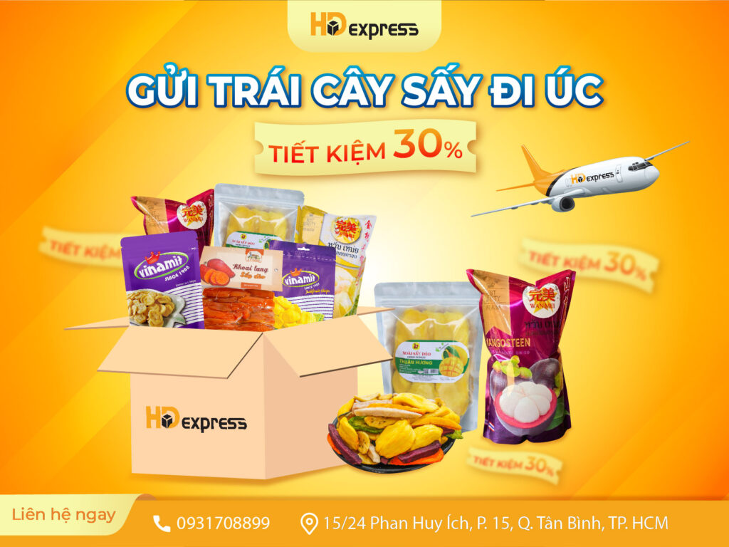 Gửi trái cây sấy đi Úc