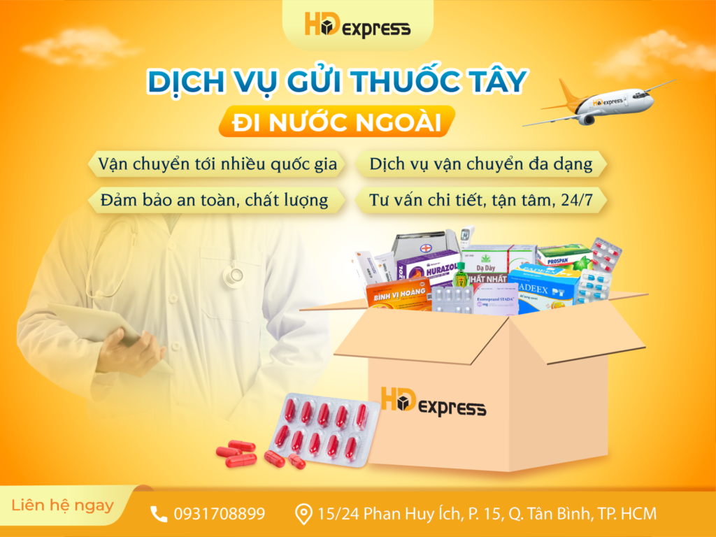 Dịch vụ gửi thuốc tây đi nước ngoài