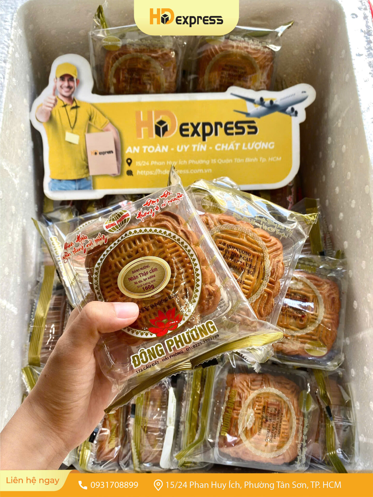Gửi bánh trung thu đi Mỹ tại HD Express