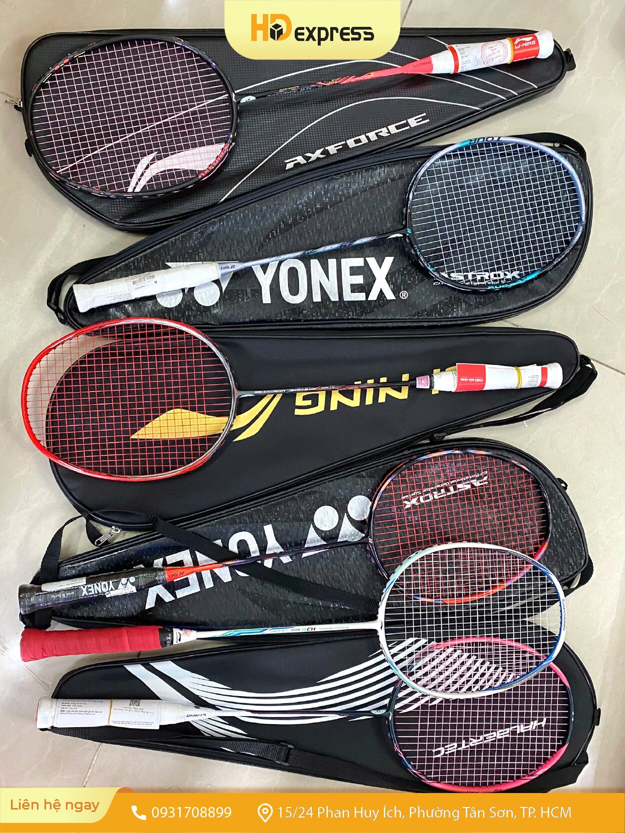 Gửi vợt cầu lông đi Mỹ tại HD Express