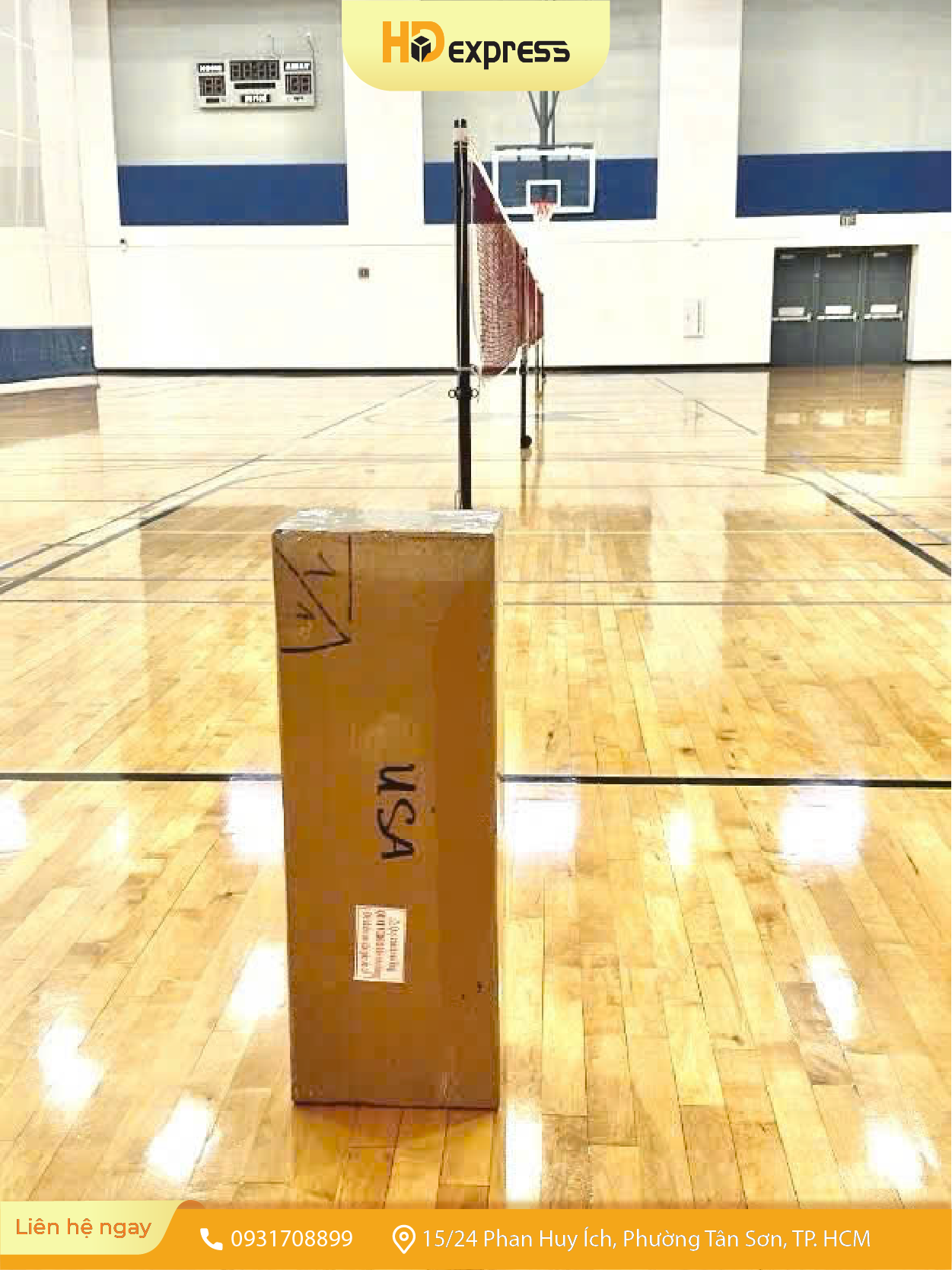 Kiện hàng vợt cầu lông giao đến Mỹ