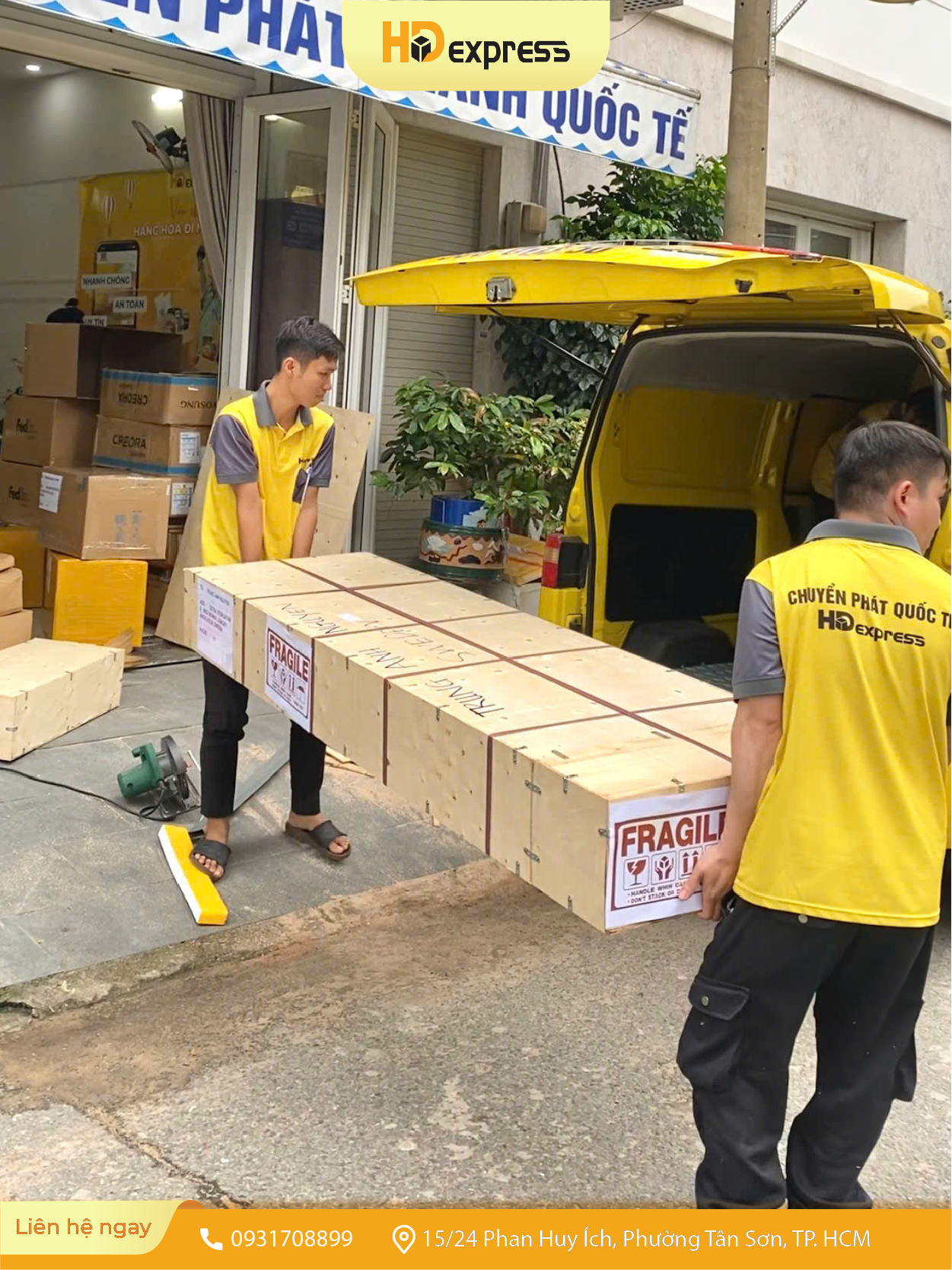 HD Express gửi bảng hiệu đi nước ngoài an toàn, tiết kiệm