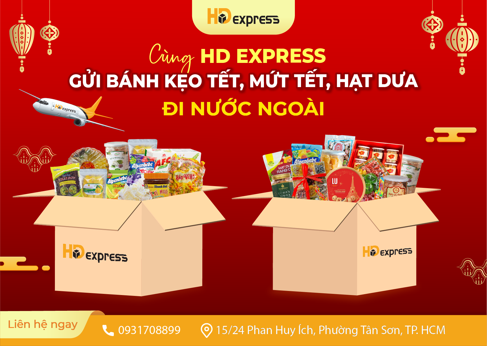 Gửi bánh kẹo tết, mứt tết, hạt dưa đi nước ngoài