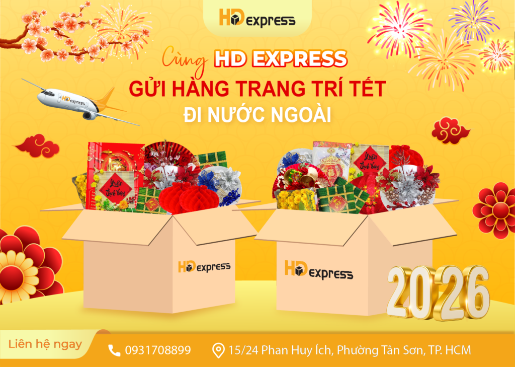 Gửi hàng trang trí tết đi nước ngoài