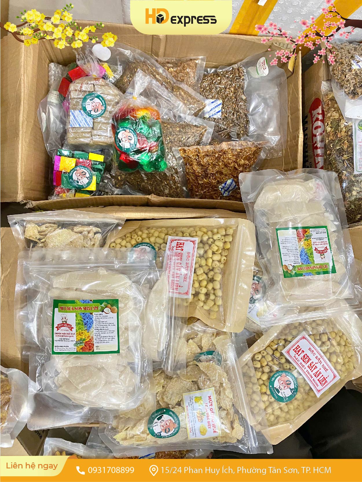 Gửi đặc sản tết Việt đi Mỹ