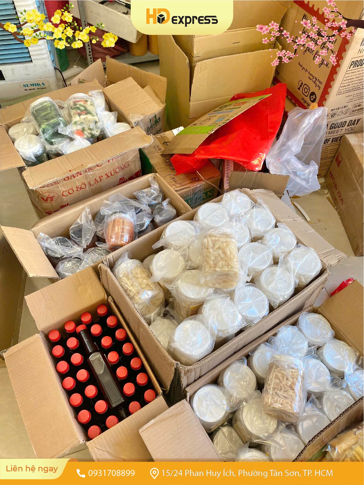 Đặc sản tết Việt gửi đi Mỹ tại HD Express