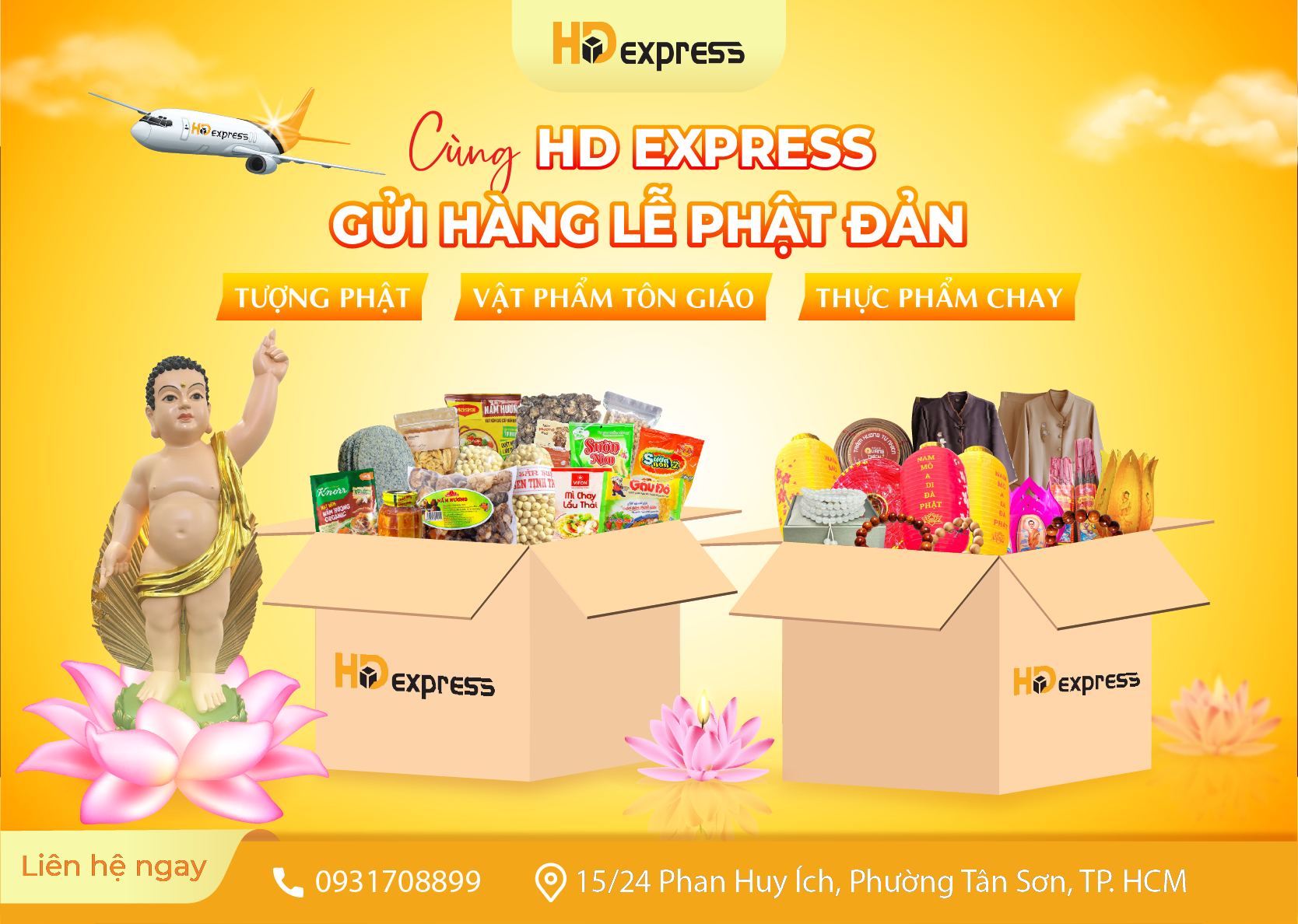 Gửi hàng lễ Phật Đản