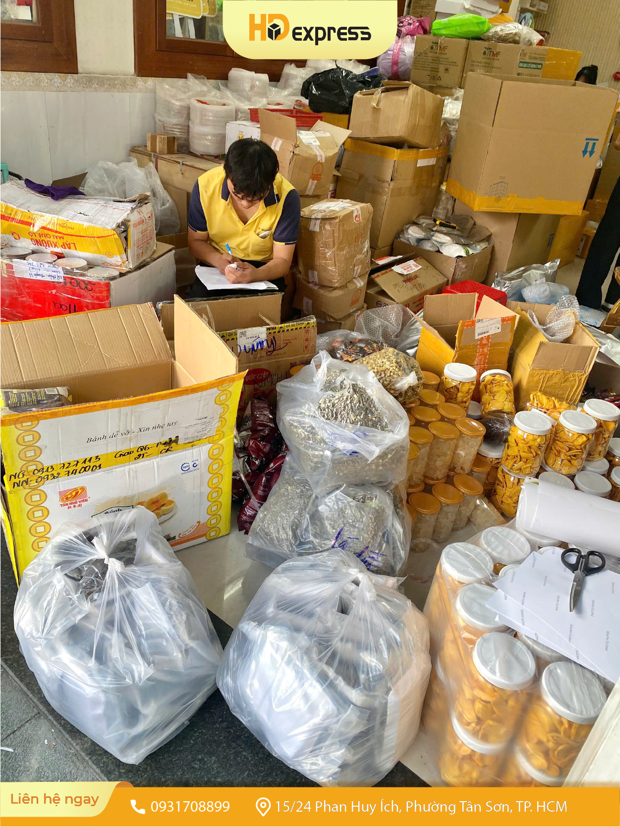 Gửi hàng thực phẩm đi nước ngoài tại HD Express