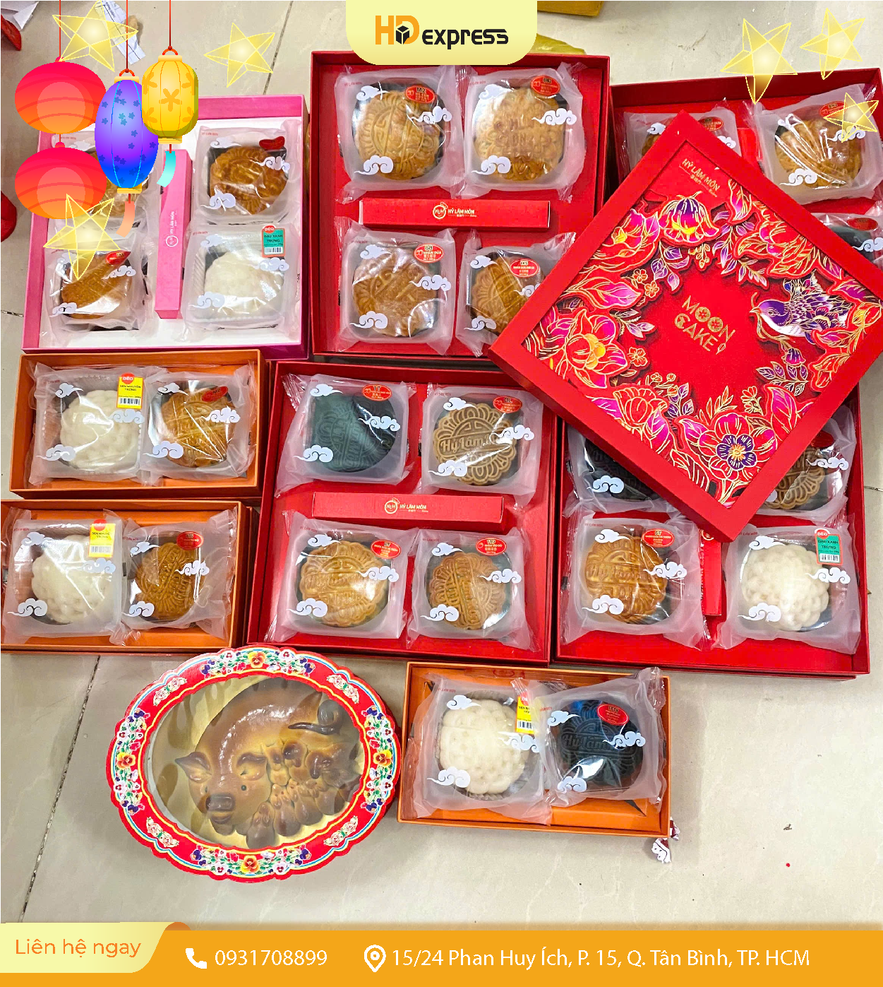Gửi bánh trung thu tặng người thân ở Mỹ